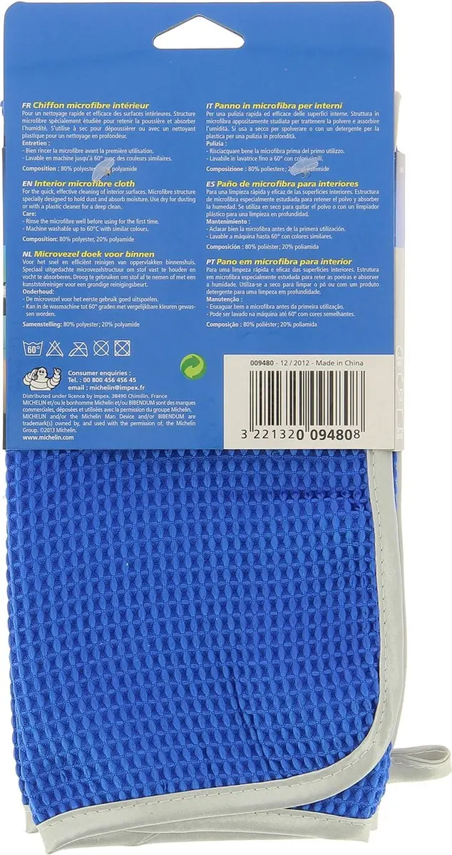 Michelin Autopoetsdoek Microvezel Blauw XL