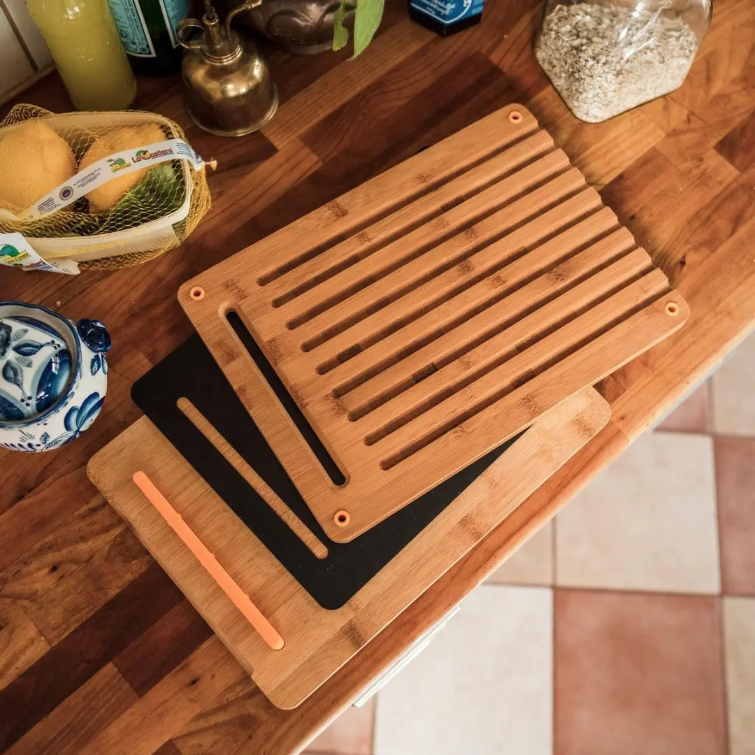 Fiskars Bamboo Snijplankenset 3-delig - Hout/Zwart