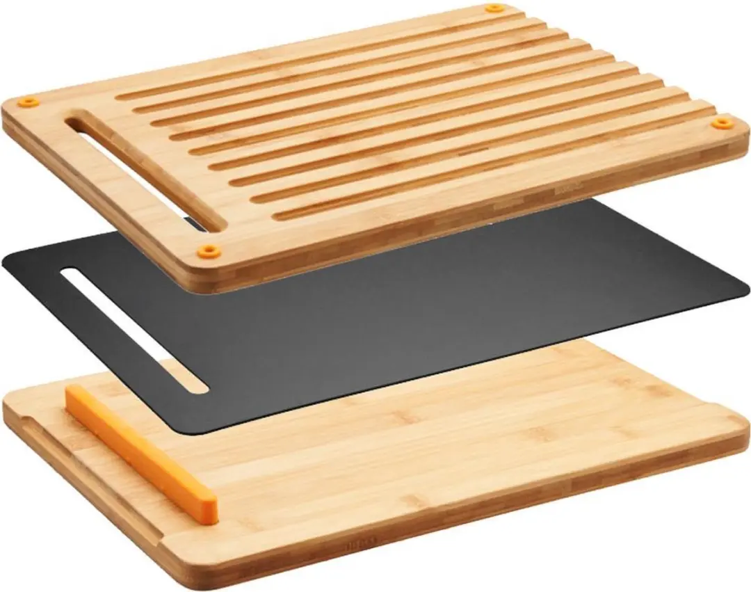 Fiskars Bamboo Snijplankenset 3-delig - Hout/Zwart