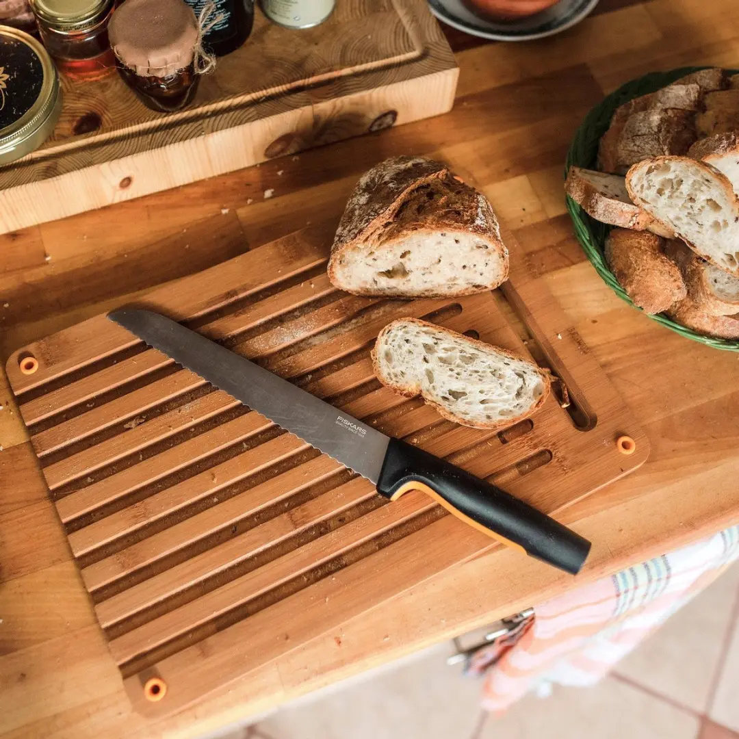 Fiskars Bamboo Snijplankenset 3-delig - Hout/Zwart