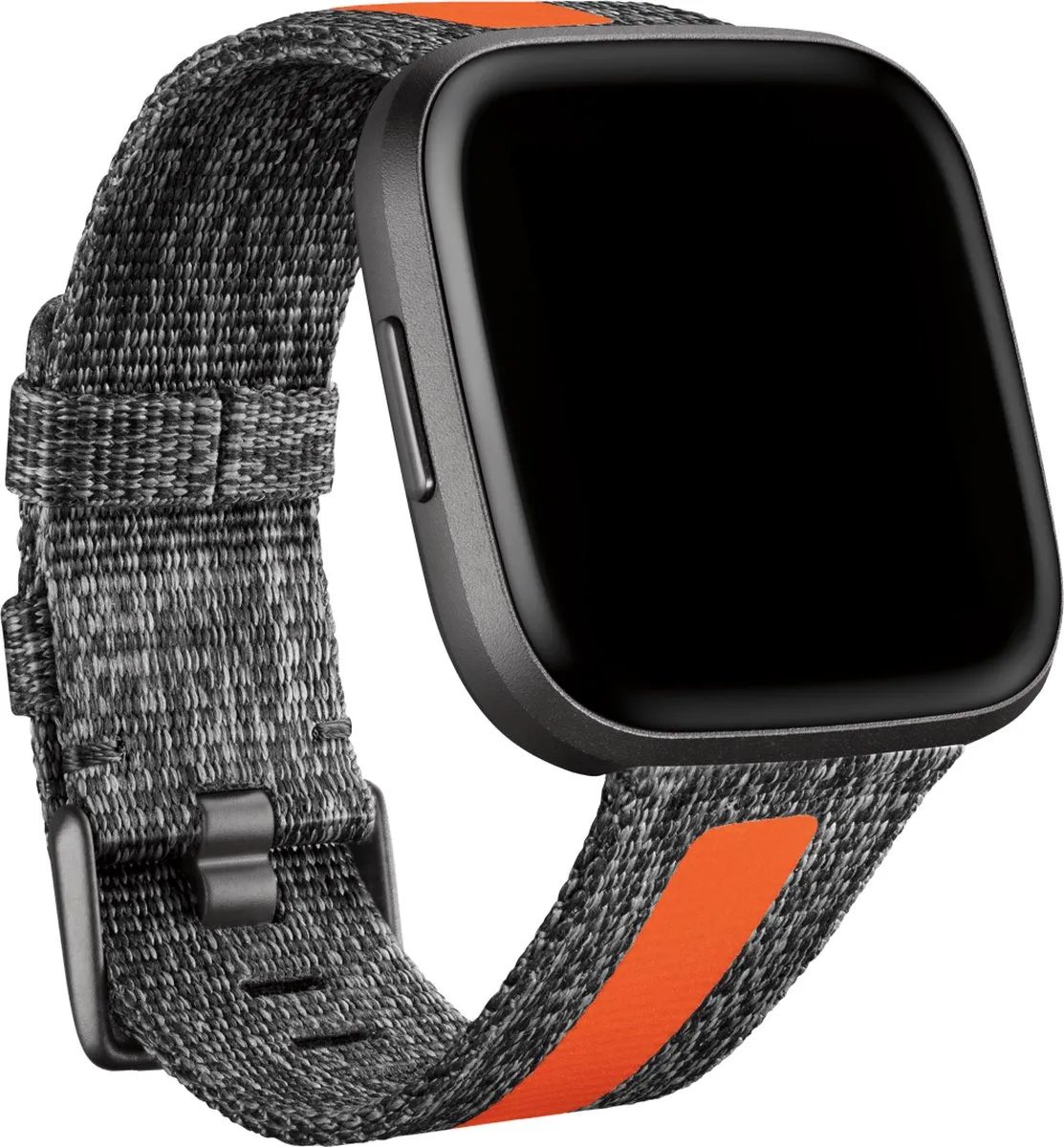 Fitbit Versa 2 Woven Band - Charcoal/Orange - S/M