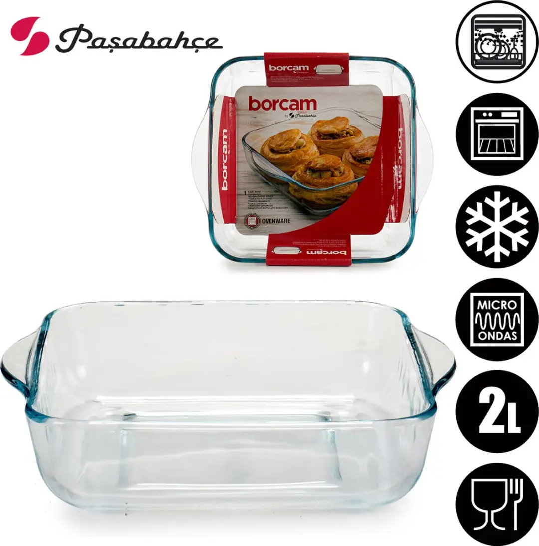 Pasabahce Ovenschaal Borosilicaat Glas 2L - 25,5x22x6cm