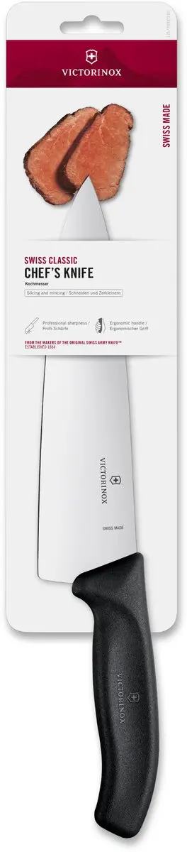 Victorinox Swiss Classic Koksmes 20cm - RVS/Fibrox - Zwart