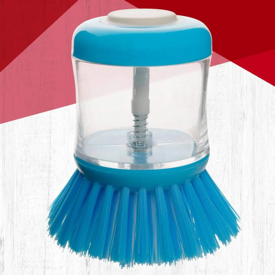 Fackelmann Tecno Afwasborstel met Reservoir 41576 - Transparant/Blauw