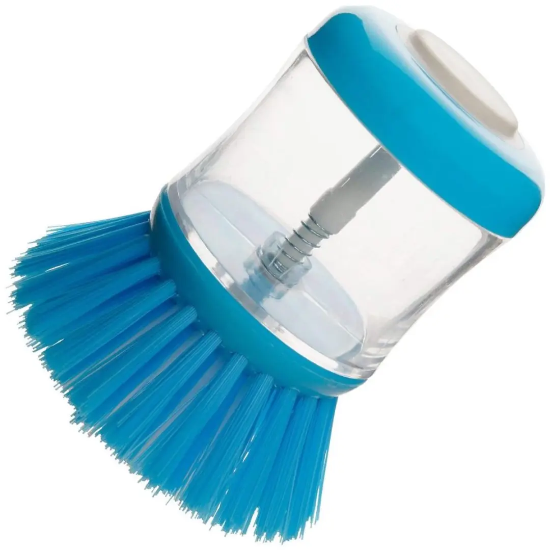 Fackelmann Tecno Afwasborstel met Reservoir 41576 - Transparant/Blauw