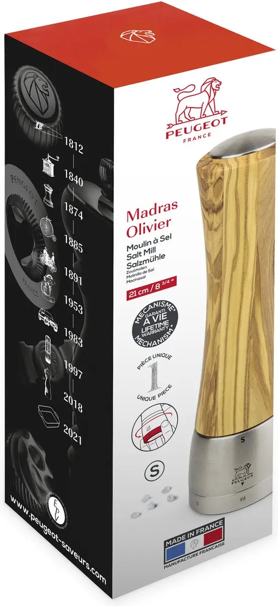 Peugeot Madras Zoutmolen 16cm - Olijfhout