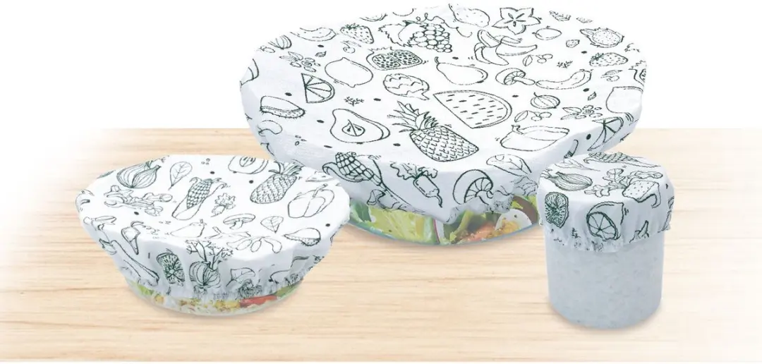 Fackelmann Nature Herbruikbare Folies 3-delig - 8-20cm - Groen/Wit