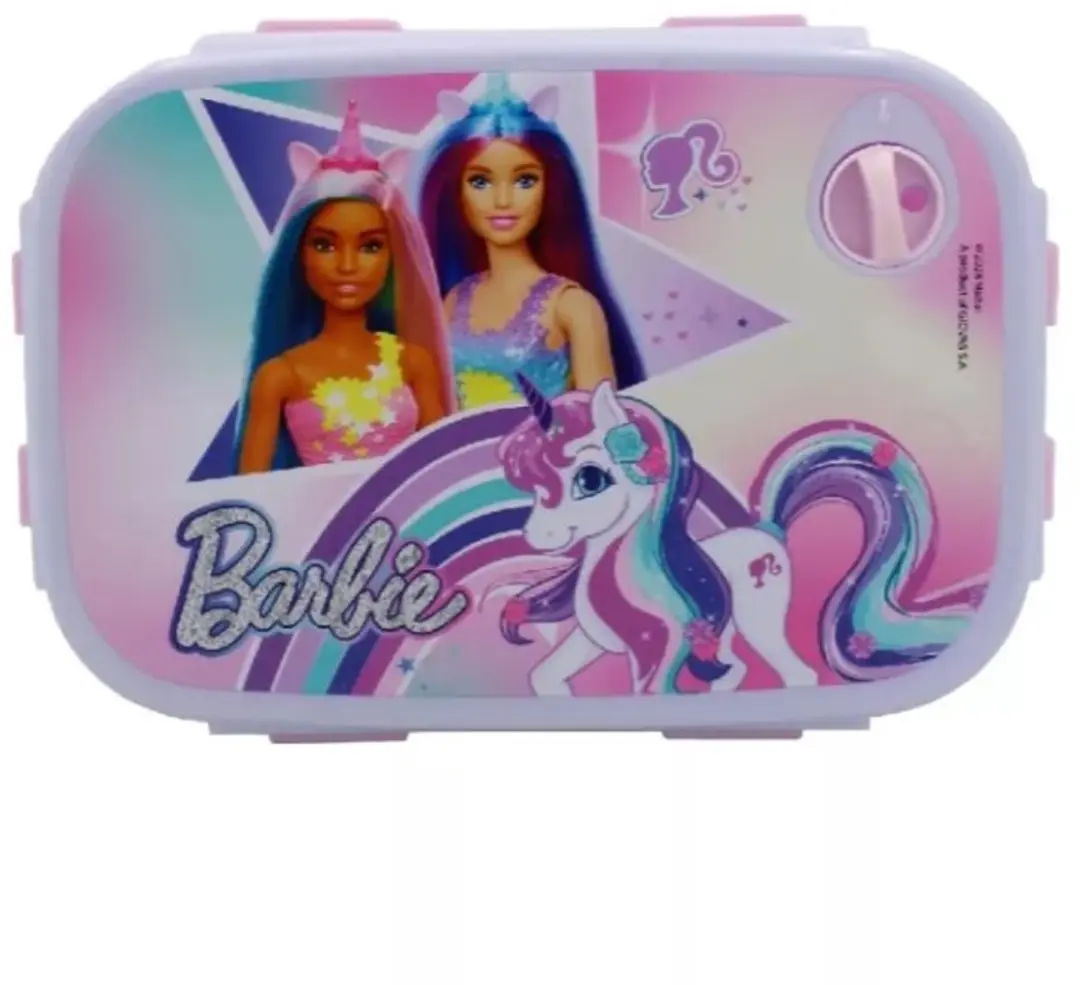 Barbie Broodtrommel - Roze Paars - 2 Delen
