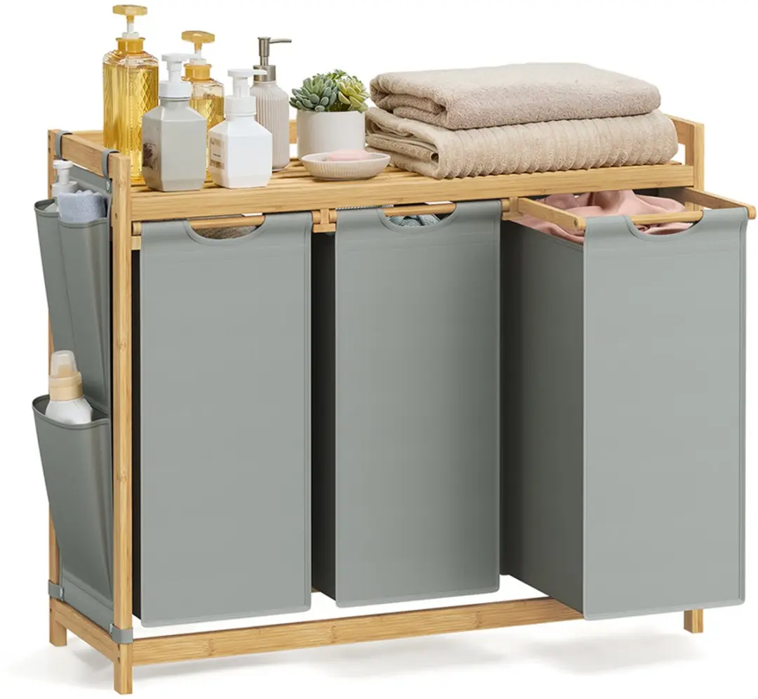 Songmics Wasmand 3 Vakken 150L
