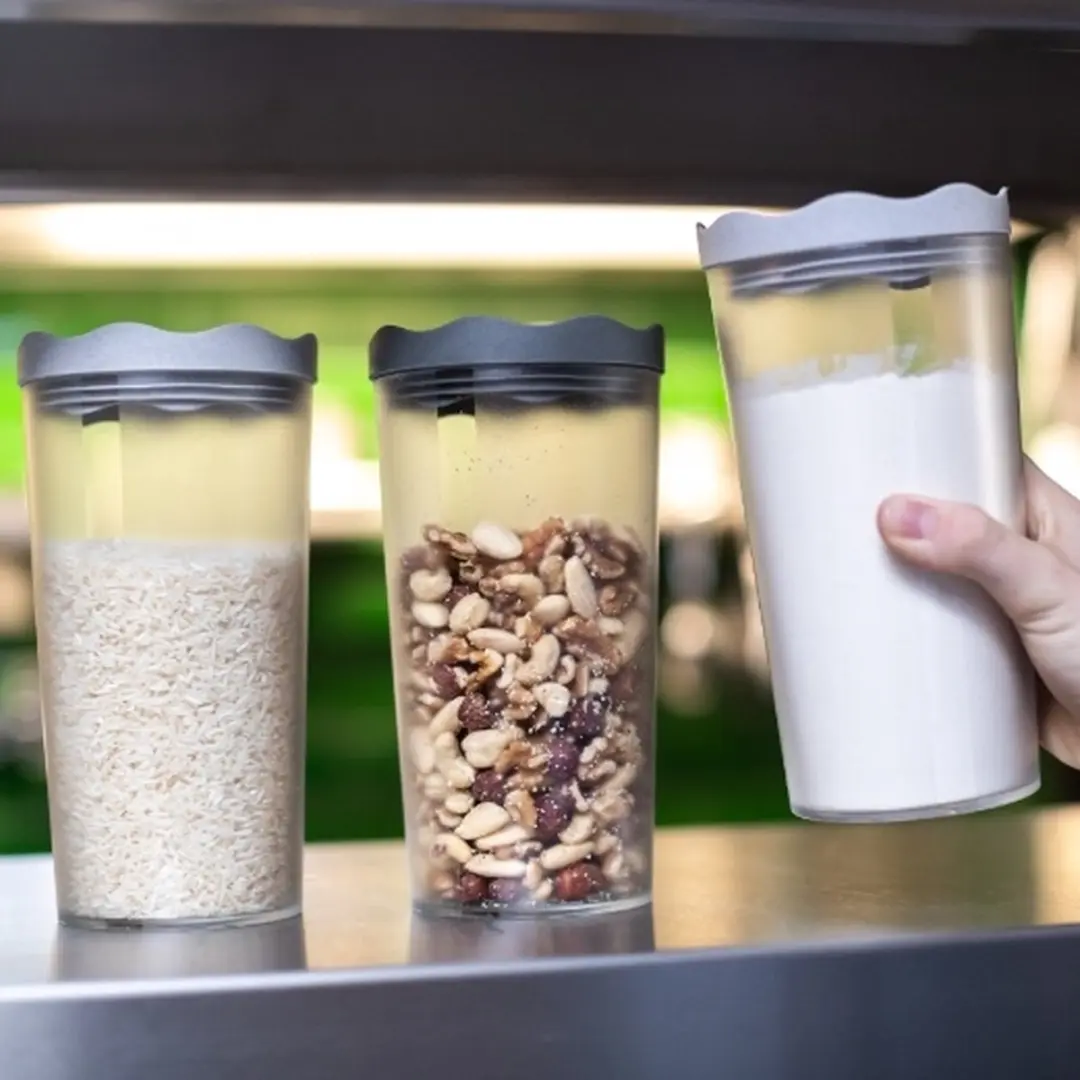 Koziol Voorraadpot Organic Grijs 1L