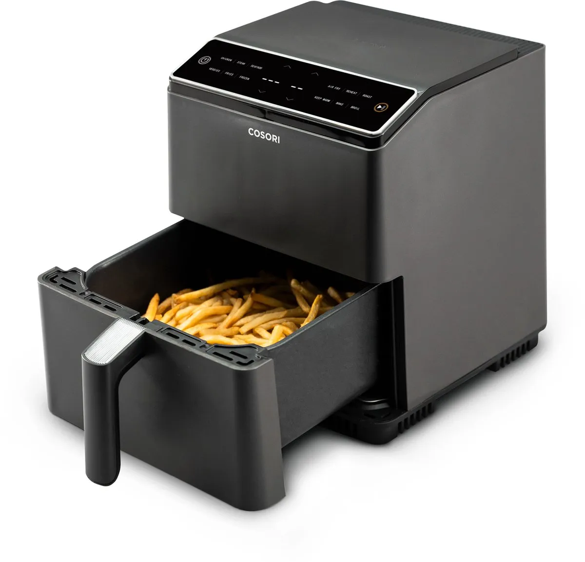Cosori Dual Blaze Airfryer - XXL Heteluchtfriteuse 6.4 liter - 12 programma's - Boven & onderwarmte - App connectie - Antraciet