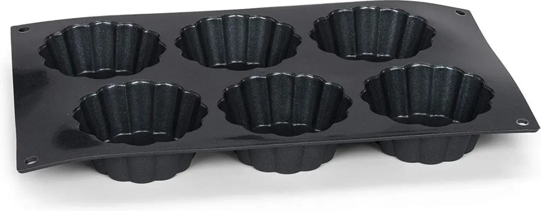 Patisse Mini Taartvorm 6-vaks - Zwart