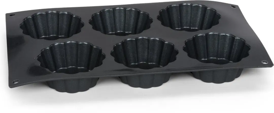 Patisse Mini Taartvorm 6-vaks - Zwart