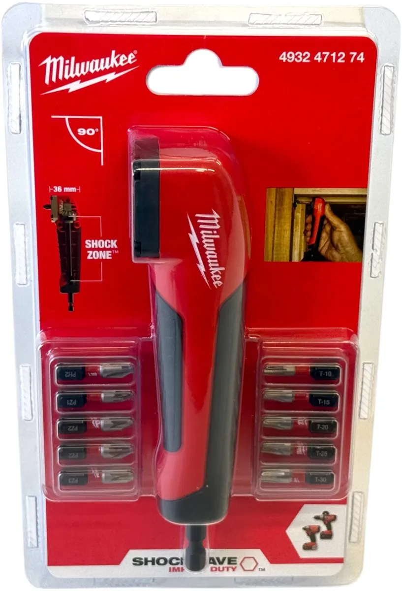 Milwaukee Haakse Schroefkop Shockwave 38mm - 4932471274