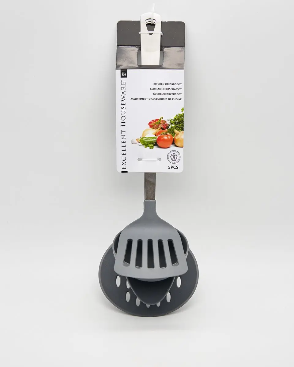 Excellent Houseware Kookgerei Set 5-delig - Zwart/RVS