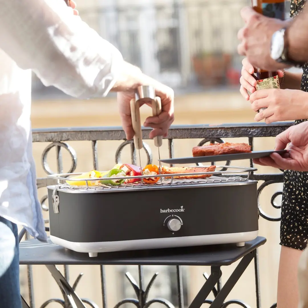 Barbecook E-Carlo Elektrische Tafel BBQ - 4 Burgers - Midnight Grey