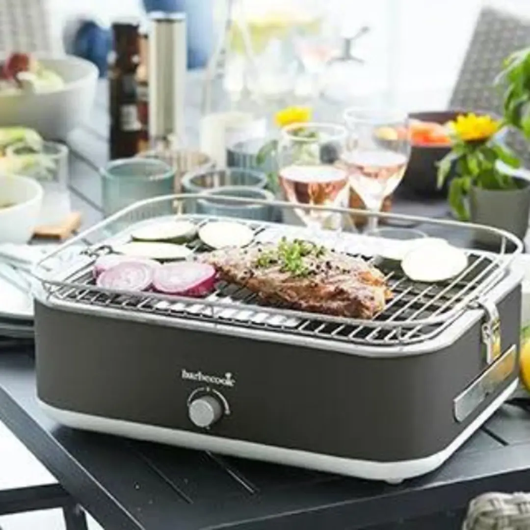 Barbecook E-Carlo Elektrische Tafel BBQ - 4 Burgers - Midnight Grey - afbeelding 6 van 6