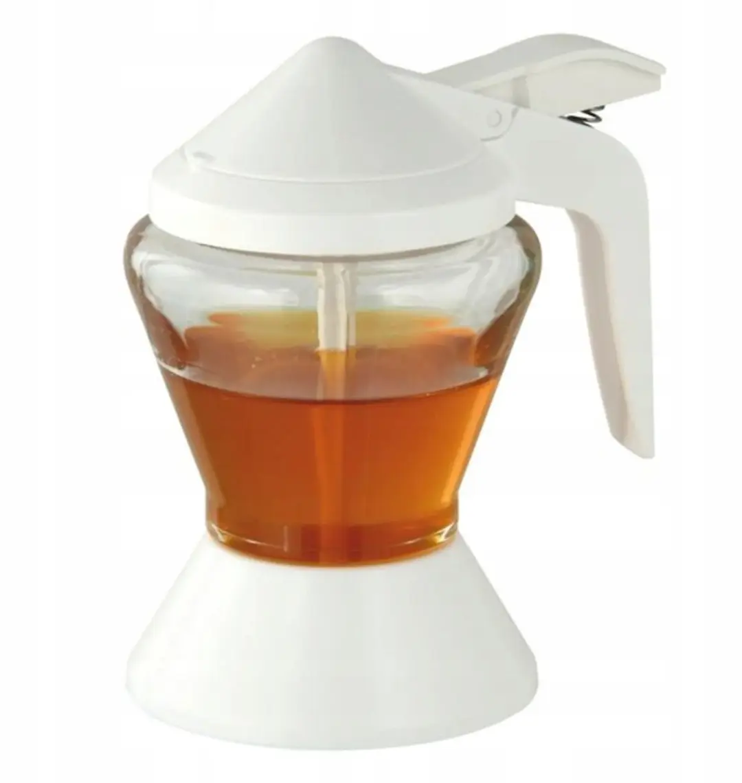 Fackelmann Glazen Honingdispenser 200ml - Druppelvrij & Vaatwasmachinebestendig