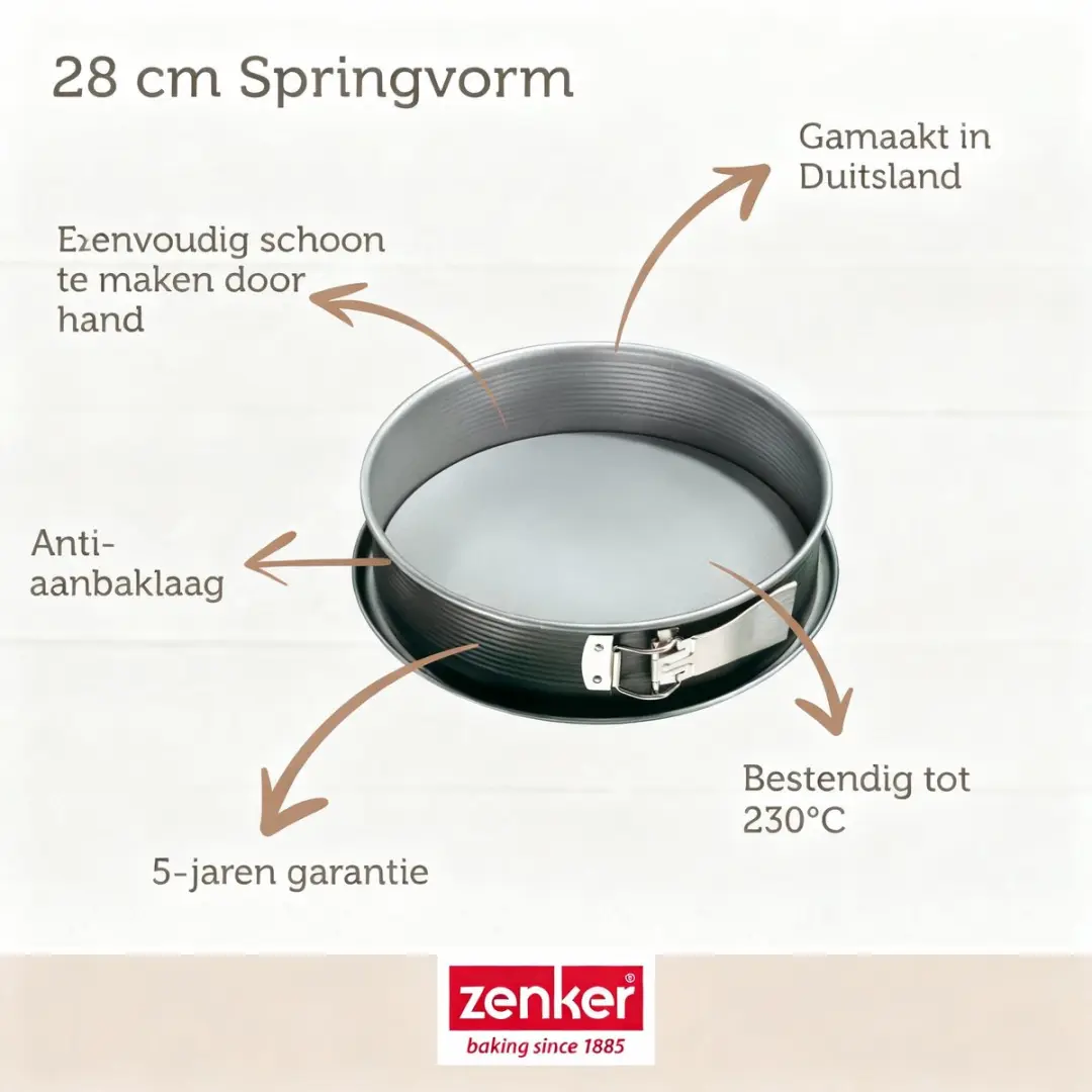 Zenker Bakkersset - Springvorm 28cm + 2 kommen + maatbeker + spatel
