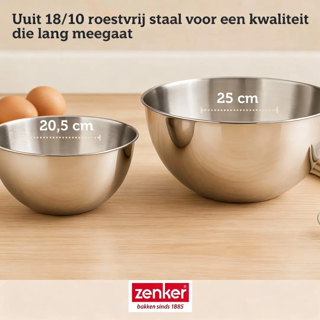 Zenker Bakkersset - Springvorm 28cm + 2 kommen + maatbeker + spatel