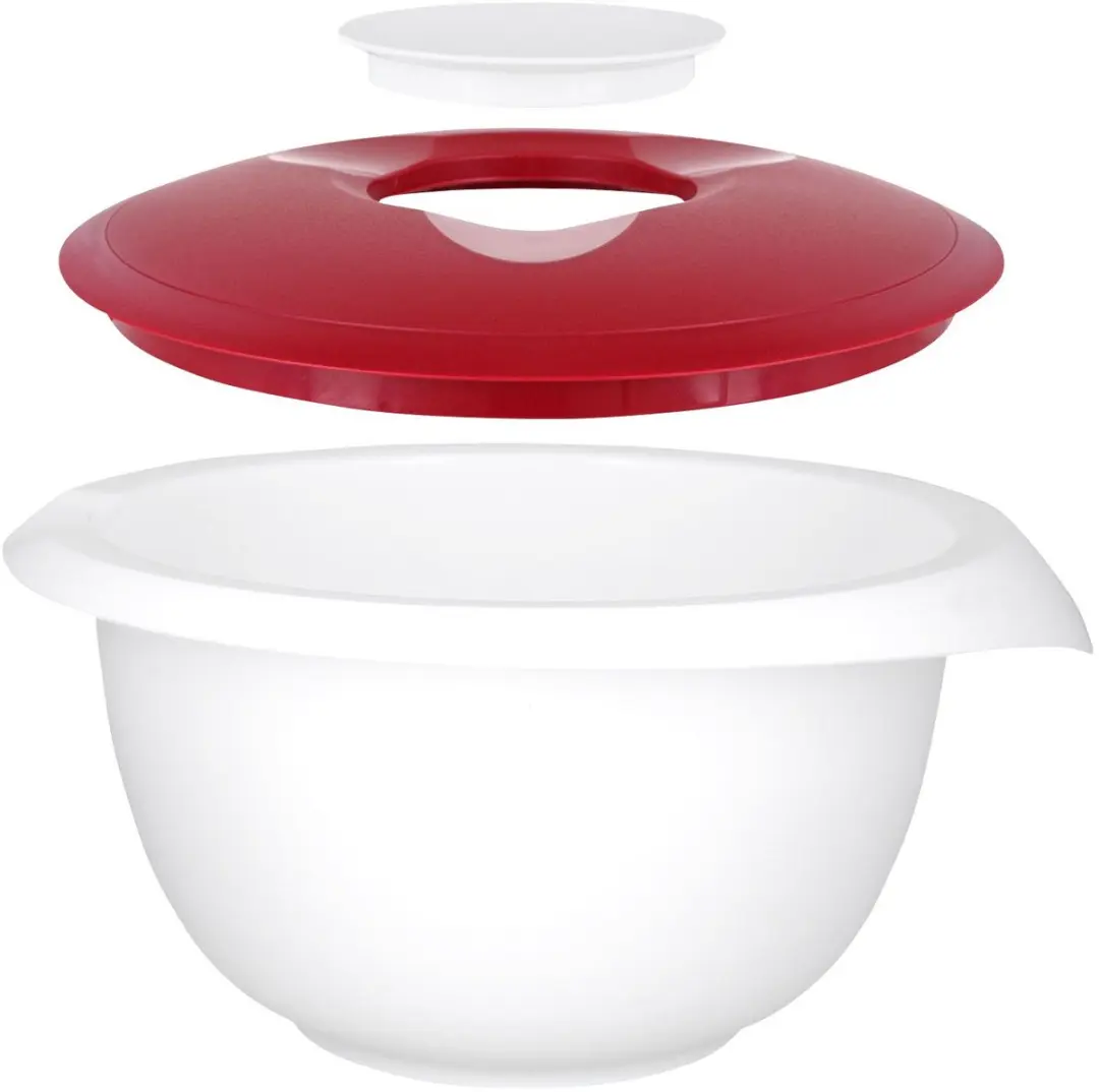 Westmark Bakset 3-delig - 2,5L/1L/1L - Wit/Rood/Heldere kunststof