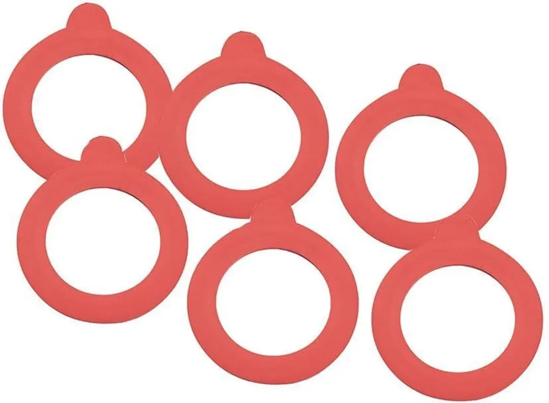 Leifheit 3215 Rubberen Weckringen 52x80mm - 6 Stuks - Rood