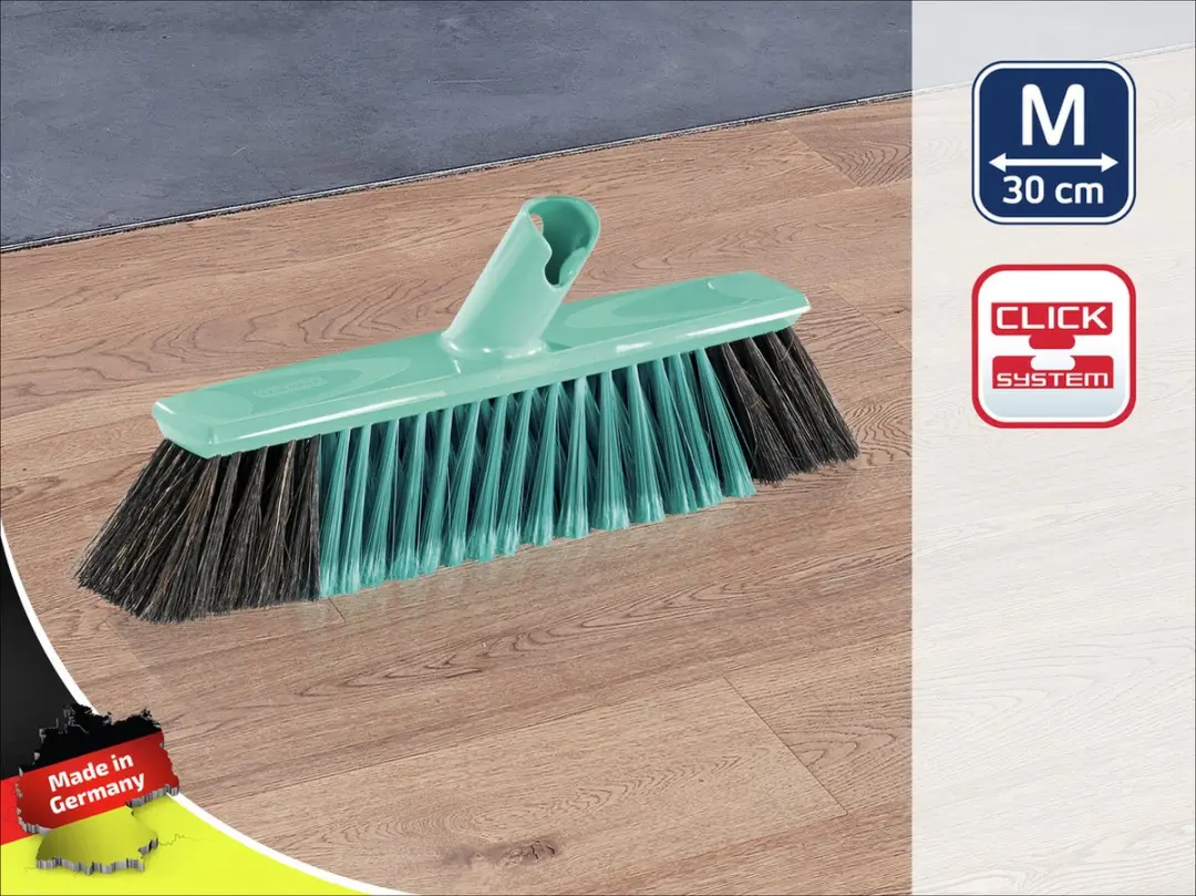 Leifheit Xtra Clean Bezempakket 30cm - Turquoise/Zwart