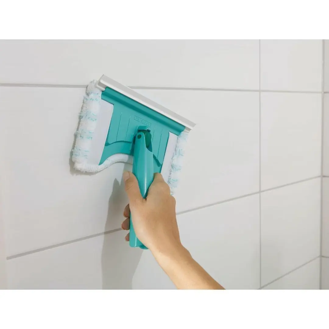 Leifheit Flexipad Bad- en Tegelwisser 20cm - Click System - Wit/Turquoise