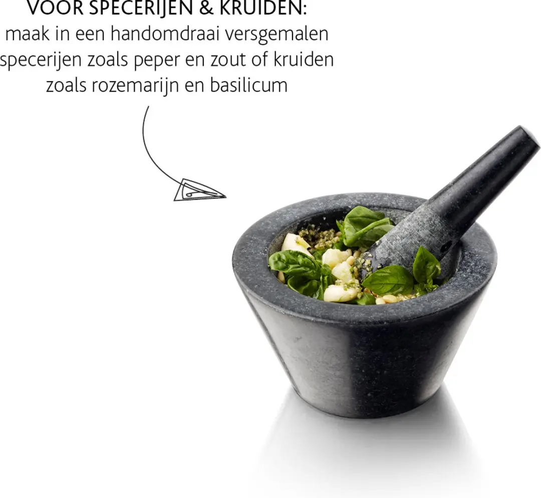 Boska Vijzel Herbs Graniet - Ø17,5cm - Zwart - afbeelding 6 van 6