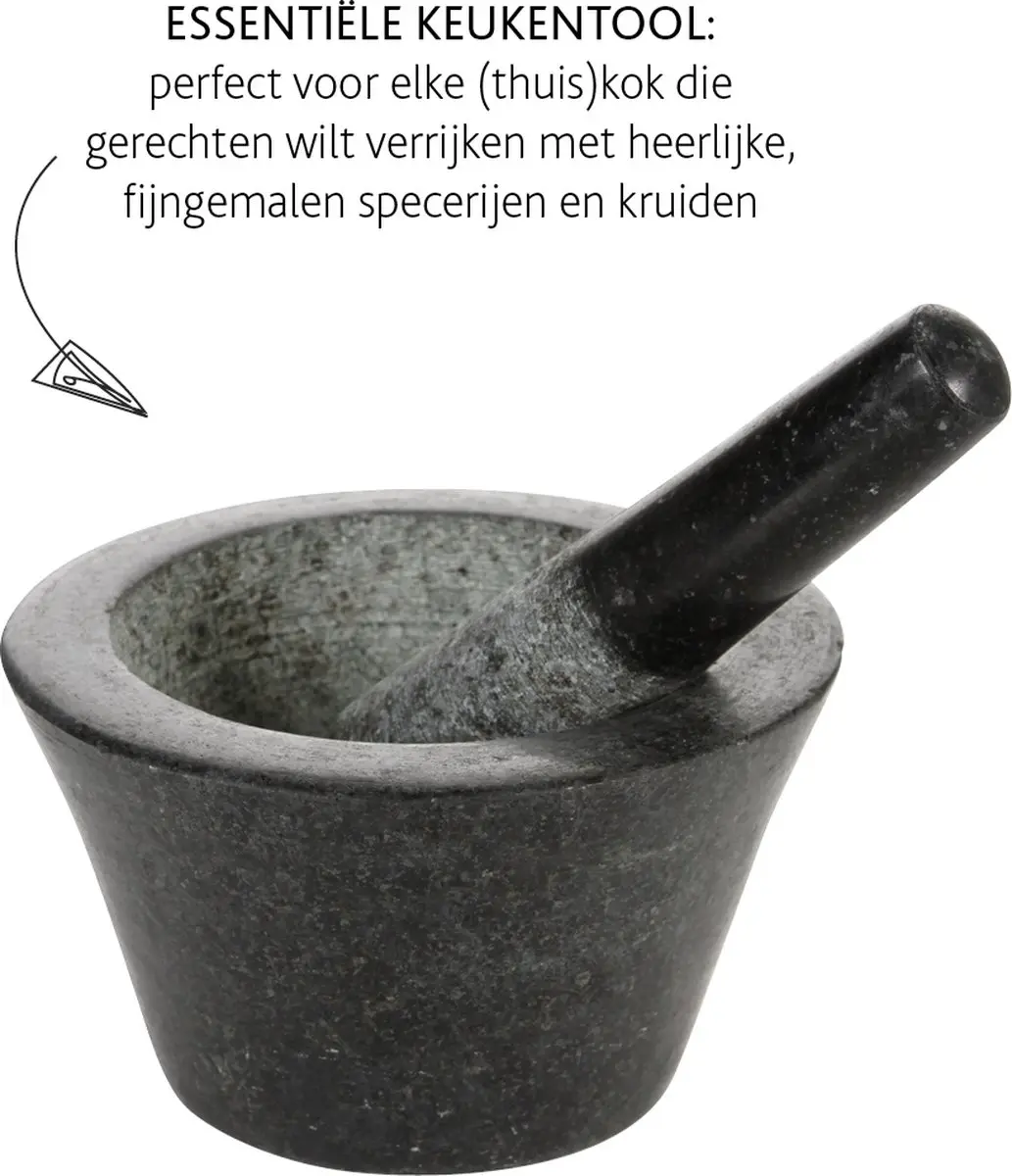 Boska Vijzel Herbs Graniet - Ø17,5cm - Zwart