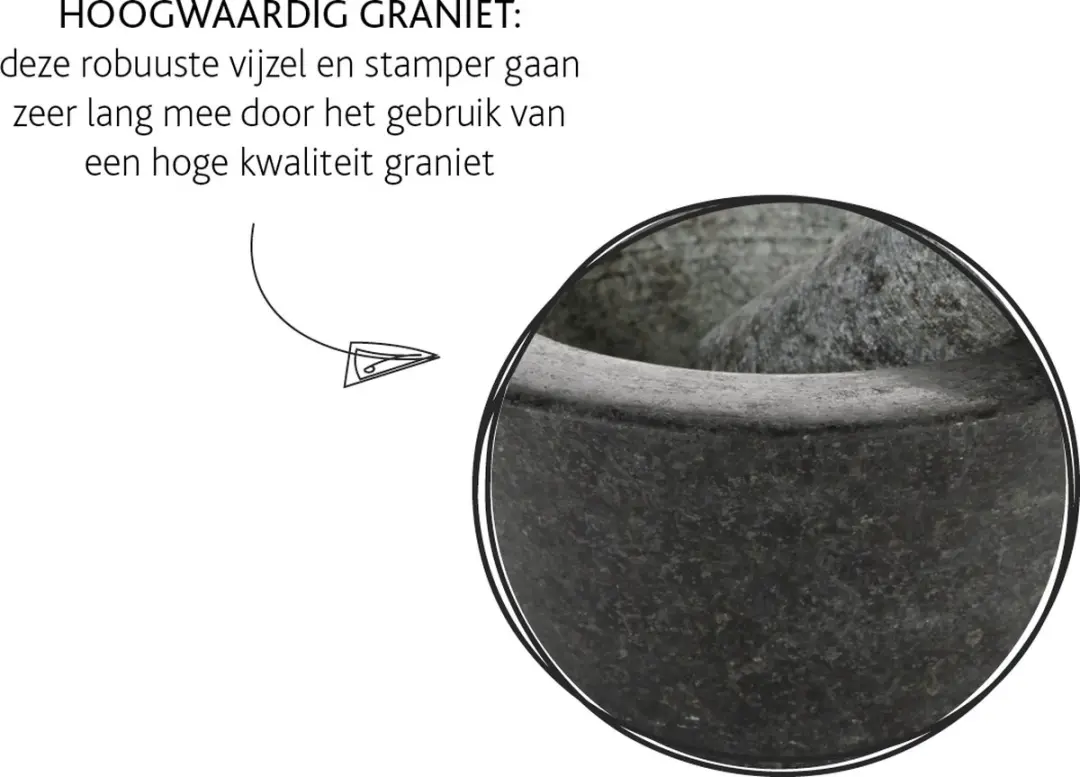 Boska Vijzel Herbs Graniet - Ø17,5cm - Zwart