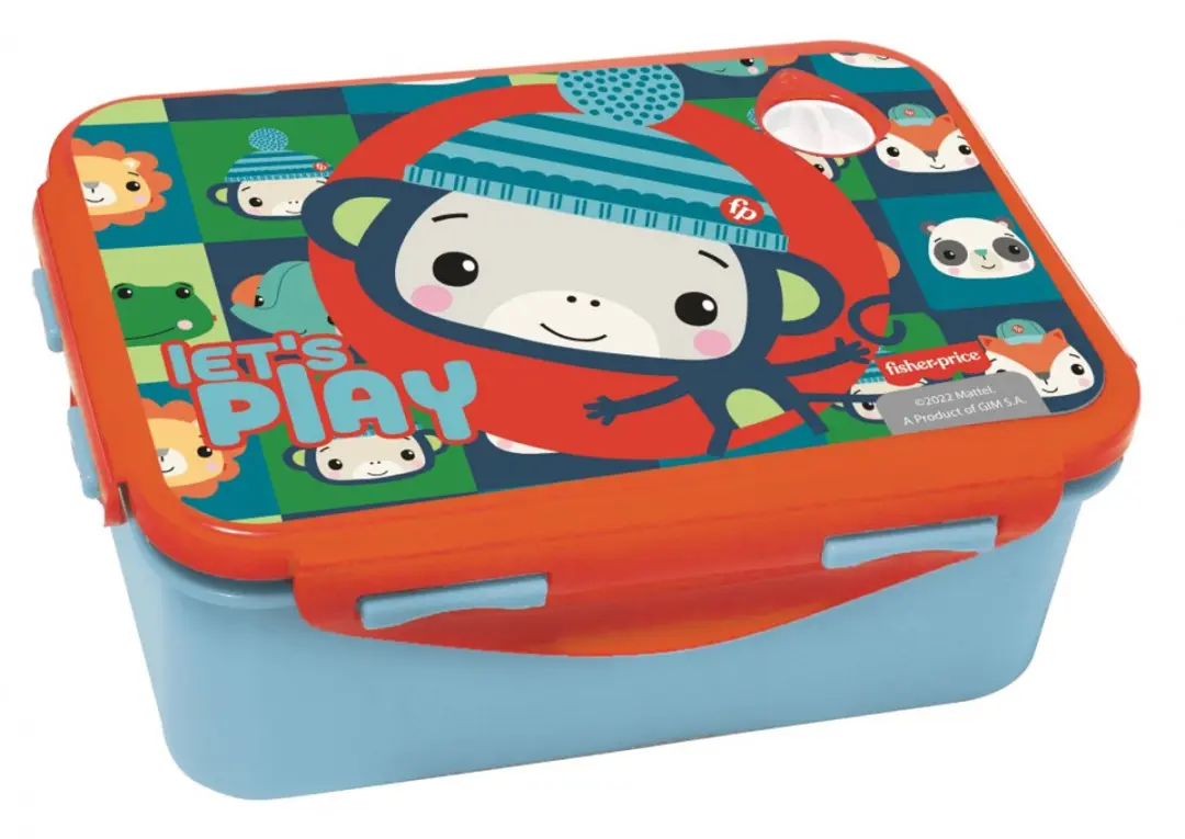 Fisher-Price Animals Broodtrommel 0,8L - Blauw/Rood