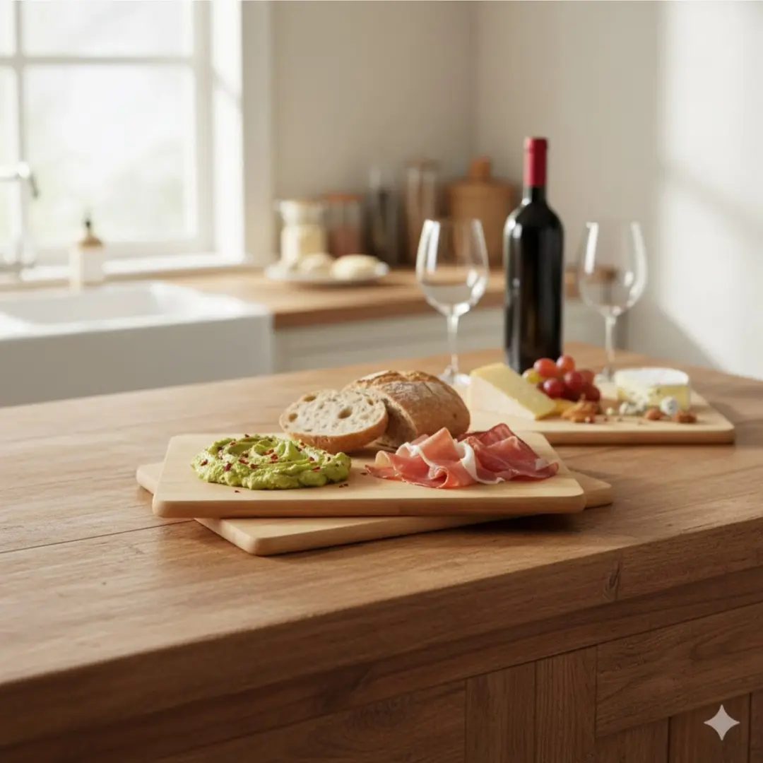 Excellent Houseware Bamboe Snijplanken Set - 6 Stuks 22x15cm