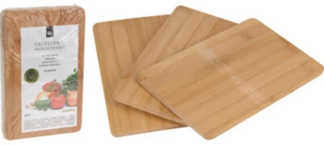Excellent Houseware Bamboe Snijplanken Set - 6 Stuks 22x15cm