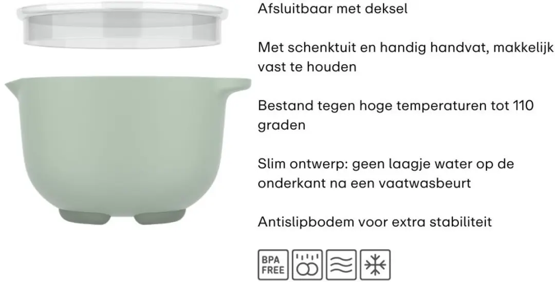 Mepal Chef it Beslagkom 1.5L - Chalk