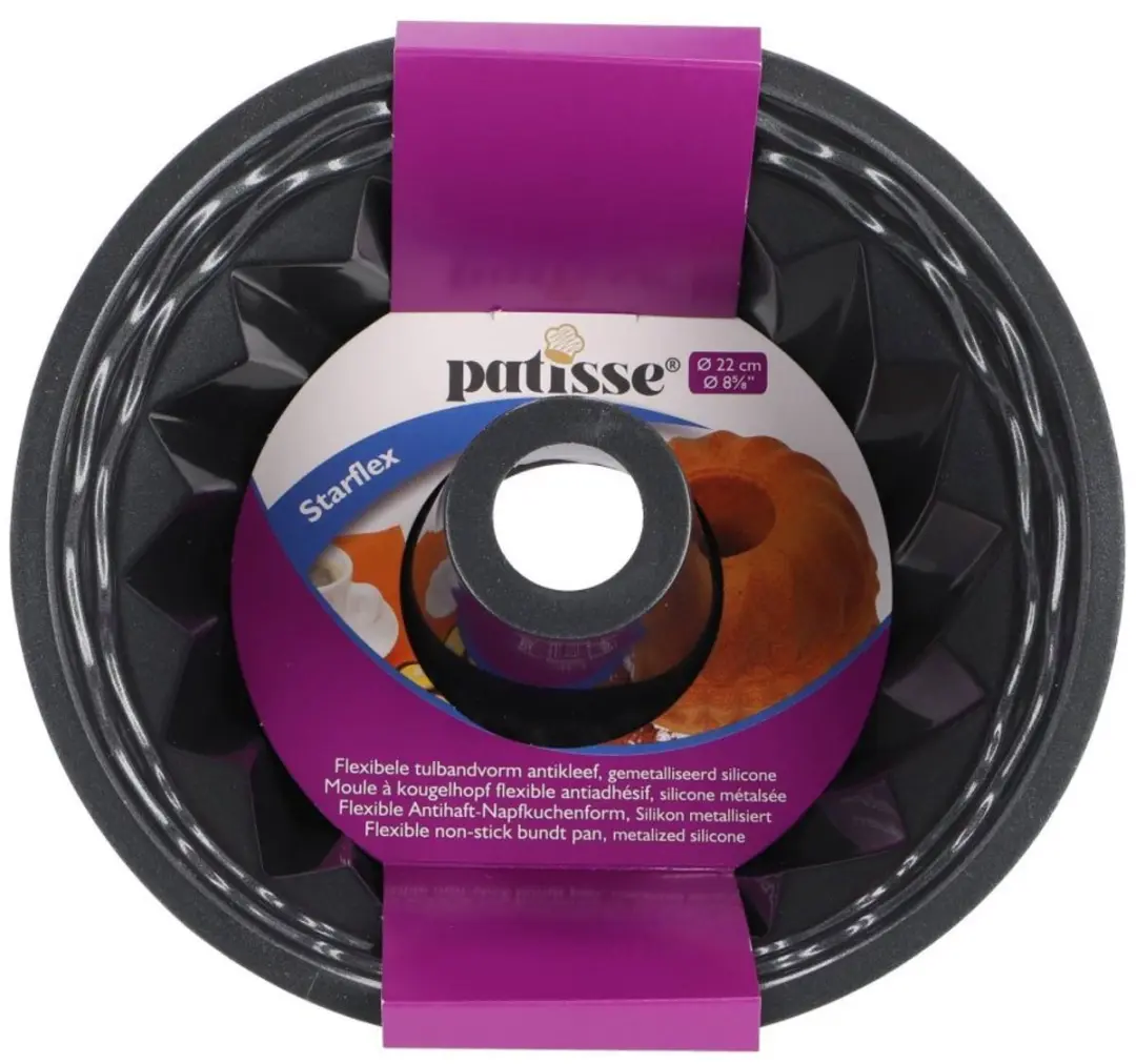 Patisse Tulbandvorm 22cm - Zwart/Siliconen