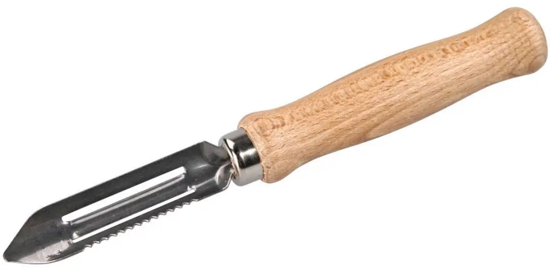 Fackelmann Aspergeschillers Set 2 Stuks - 15cm - Roestvrij staal/Hout