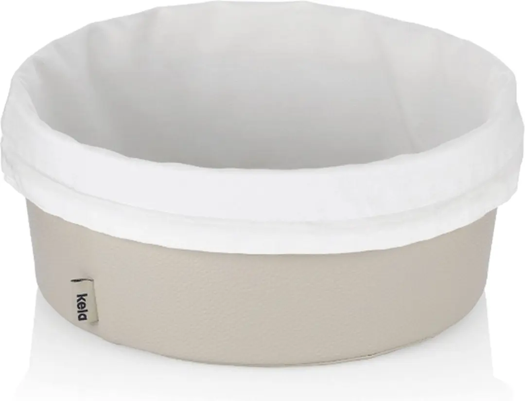 Kela Broodmand 2-delig Kunstleer Beige Ø28cm