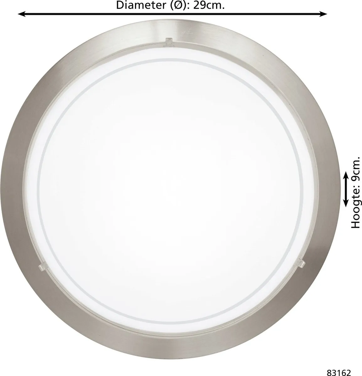 Eglo Planet 1 Plafondlamp E27 Ø29cm - Zilver/Wit