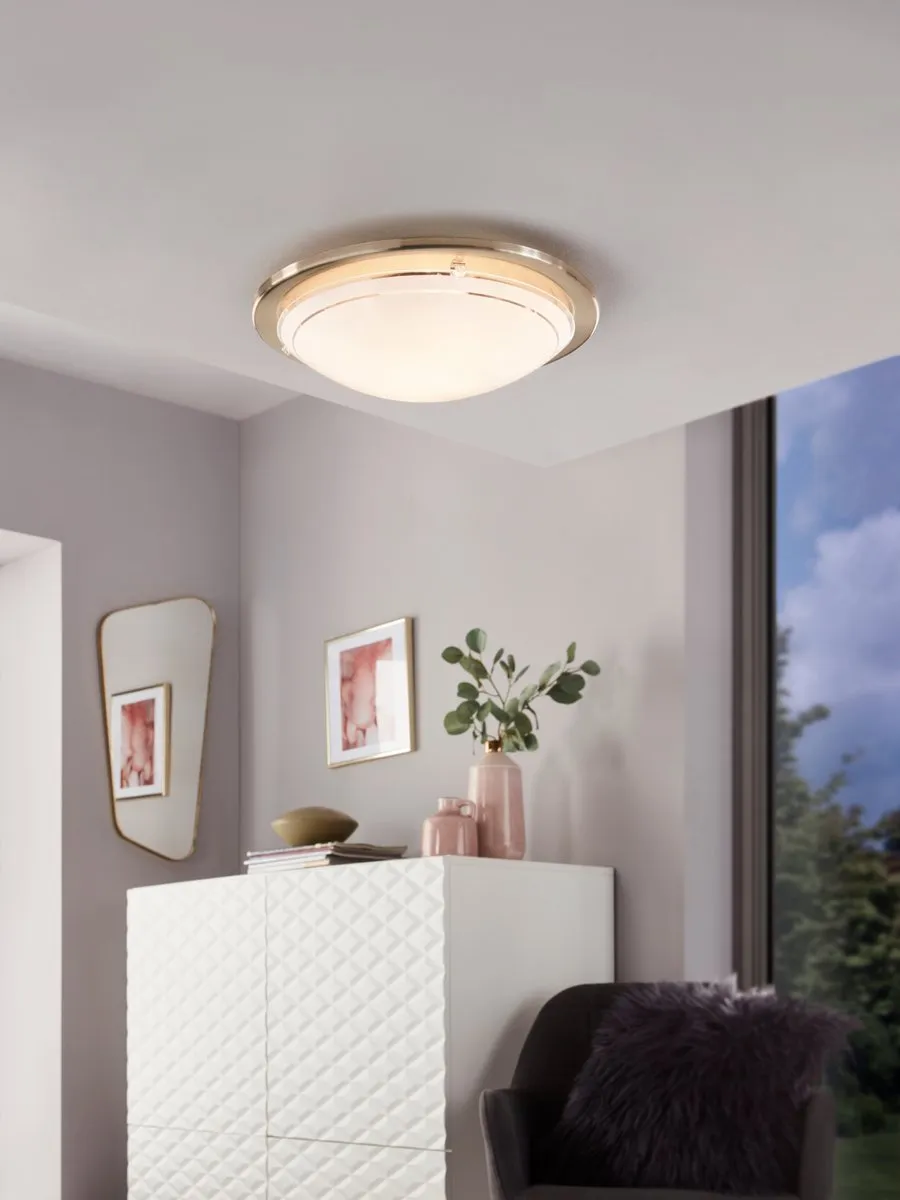 Eglo Planet 1 Plafondlamp E27 Ø29cm - Zilver/Wit