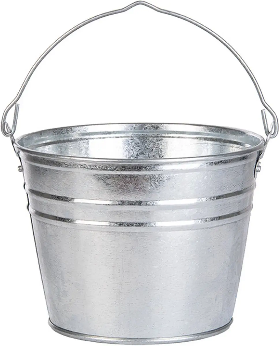 Esschert Design Zinken Plantenpot Ø25cm - Zilver