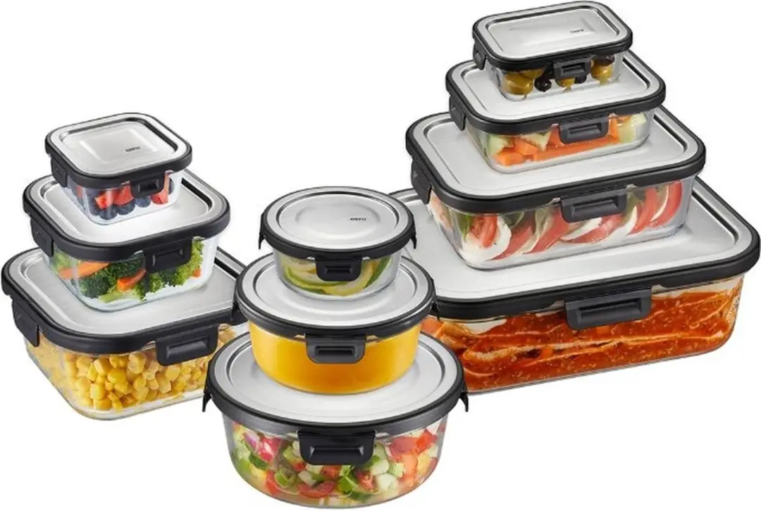 GEFU Vershoudbox Milo Glas 300ml - Zilver
