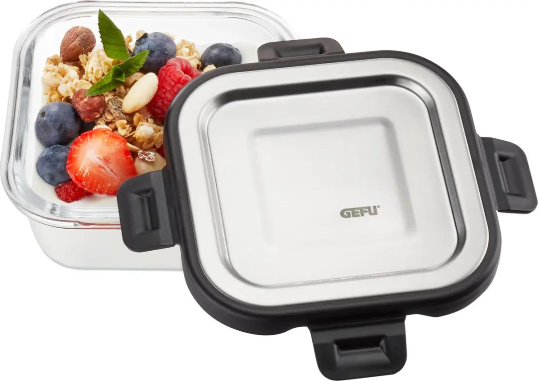 GEFU Vershoudbox Milo Glas 300ml - Zilver
