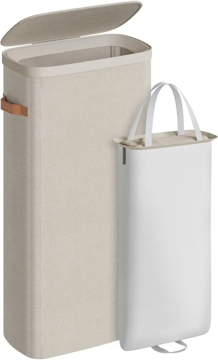 Songmics Wasmand LCB810LH01 65L - met deksel en handgrepen