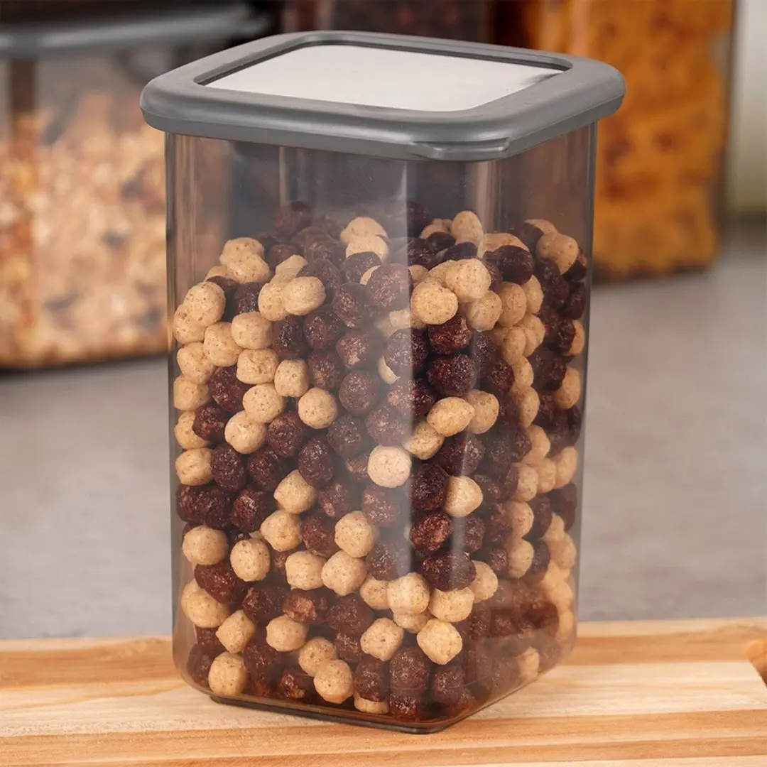 Excellent Houseware Luchtdichte Container 1,2L - Grijs - afbeelding 6 van 6
