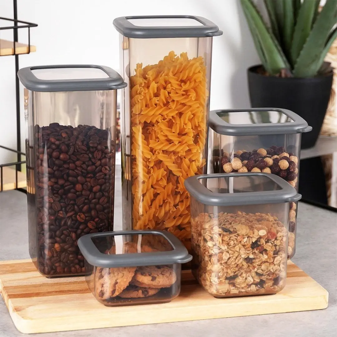 Excellent Houseware Luchtdichte Container 1,2L - Grijs