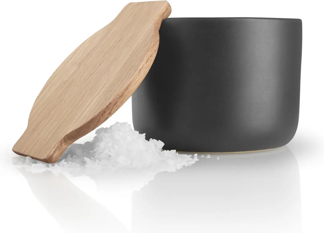 Eva Solo Nordic Kitchen Zoutpot Porselein/Hout - Zwart