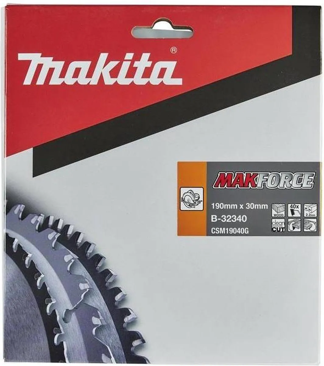 Makita B-32340 Cirkelzaagblad Hout - Ø190mm 40T