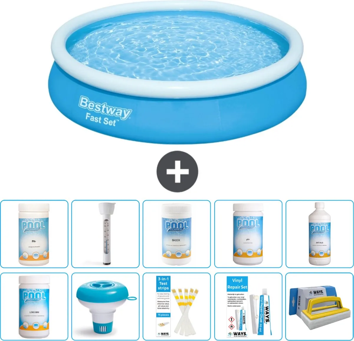 Bestway Rond Opblaasbaar Zwembad 366x76cm