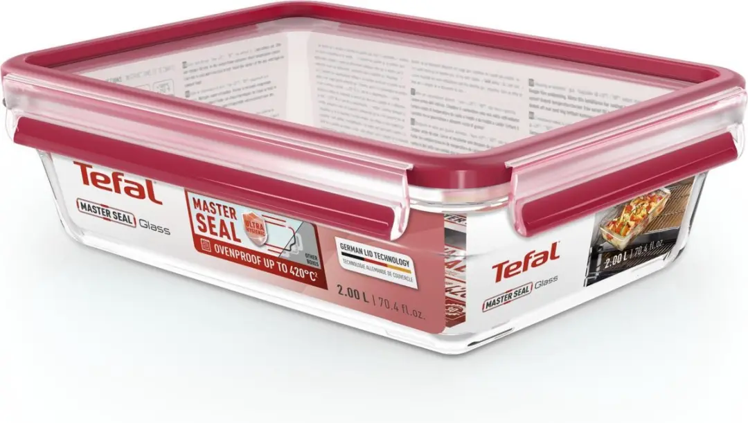Tefal MasterSeal Glass Vershouddoos 1,8L - Rood